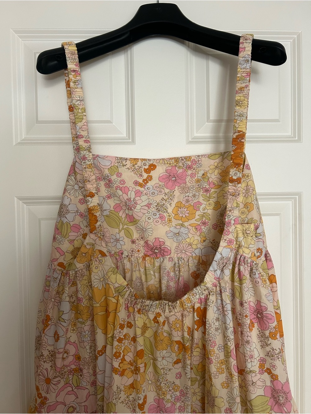 Free People Park Slope Maxi Sundress in Pink, Orange, and Yellow - Picture 5 of 6